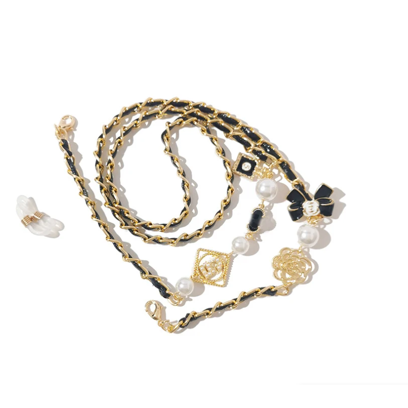 Mask Chain Holder - Винтажная цепочка для очков с жемчугом,