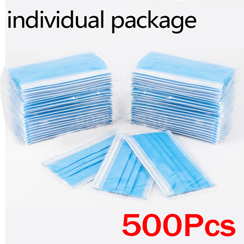 10-500 шт. одноразовых масок д – обзор и цена Disposable Mask Blue